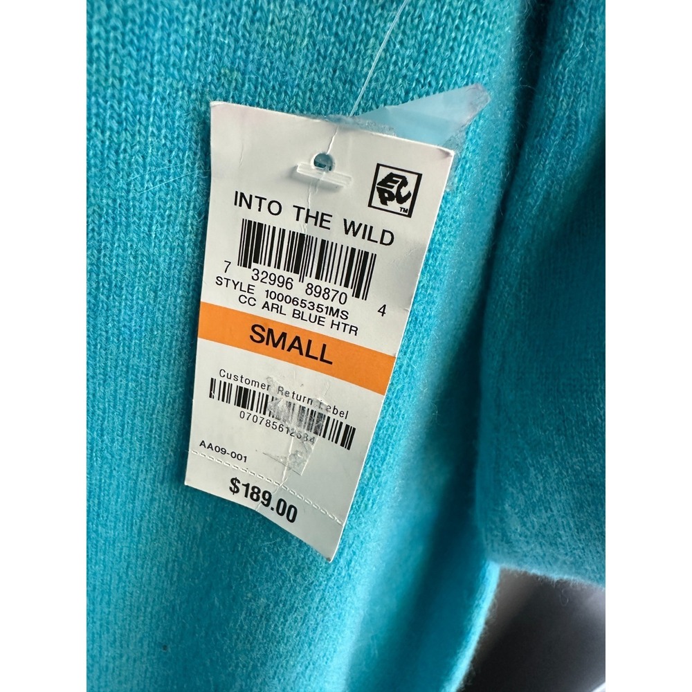 Charter Club Womens Cashmere Size S‎ Teal Sweater Embellished Layered Luxury NWT - Picture 3 of 9